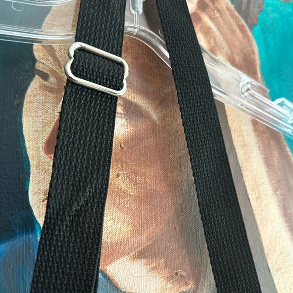 Y2K Owl Pattern Crossbody Bag - Black and White 10.5"x8.5" - Picture 5 of 16